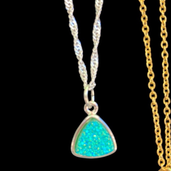 Gorgeous turquoise druzy pendant - Picture 1 of 1